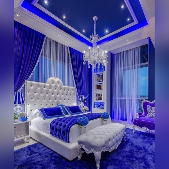 AUTHENTIC GENUINE SOLID STERLING SILVER BLUE TOPAZ ANNIVERSARY WEDDING CZ RING - Picture 7 of 7